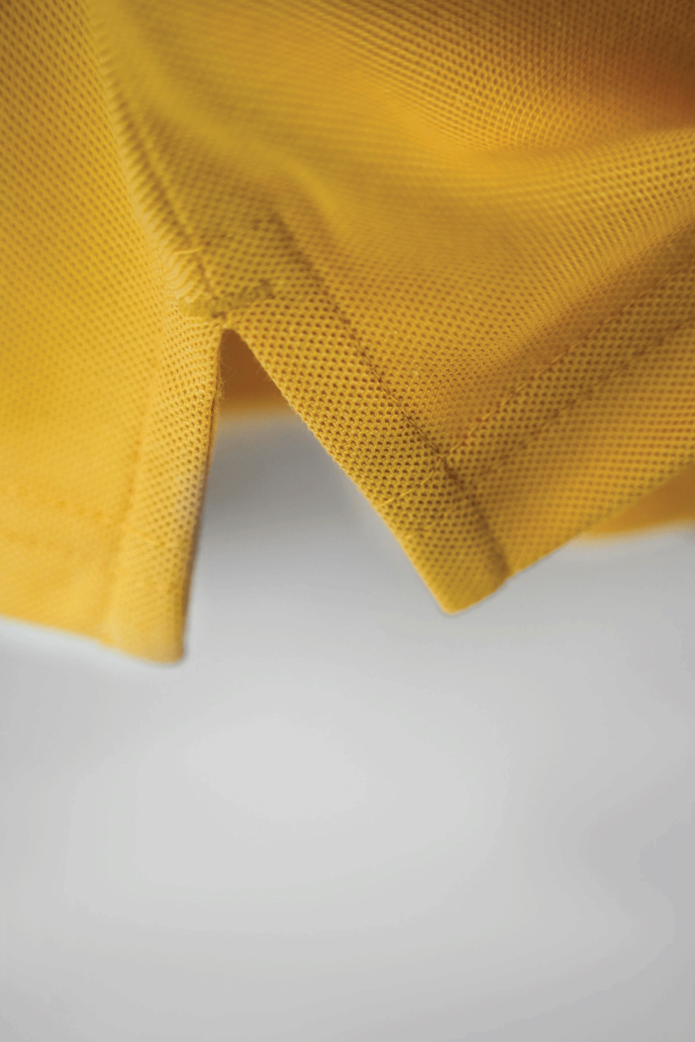 MEN BAND COLLLAR POLO SHIRT- SUNLIGHT YELLOW