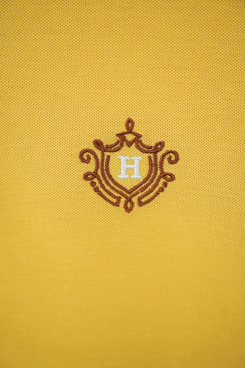 MEN BAND COLLLAR POLO SHIRT- SUNLIGHT YELLOW