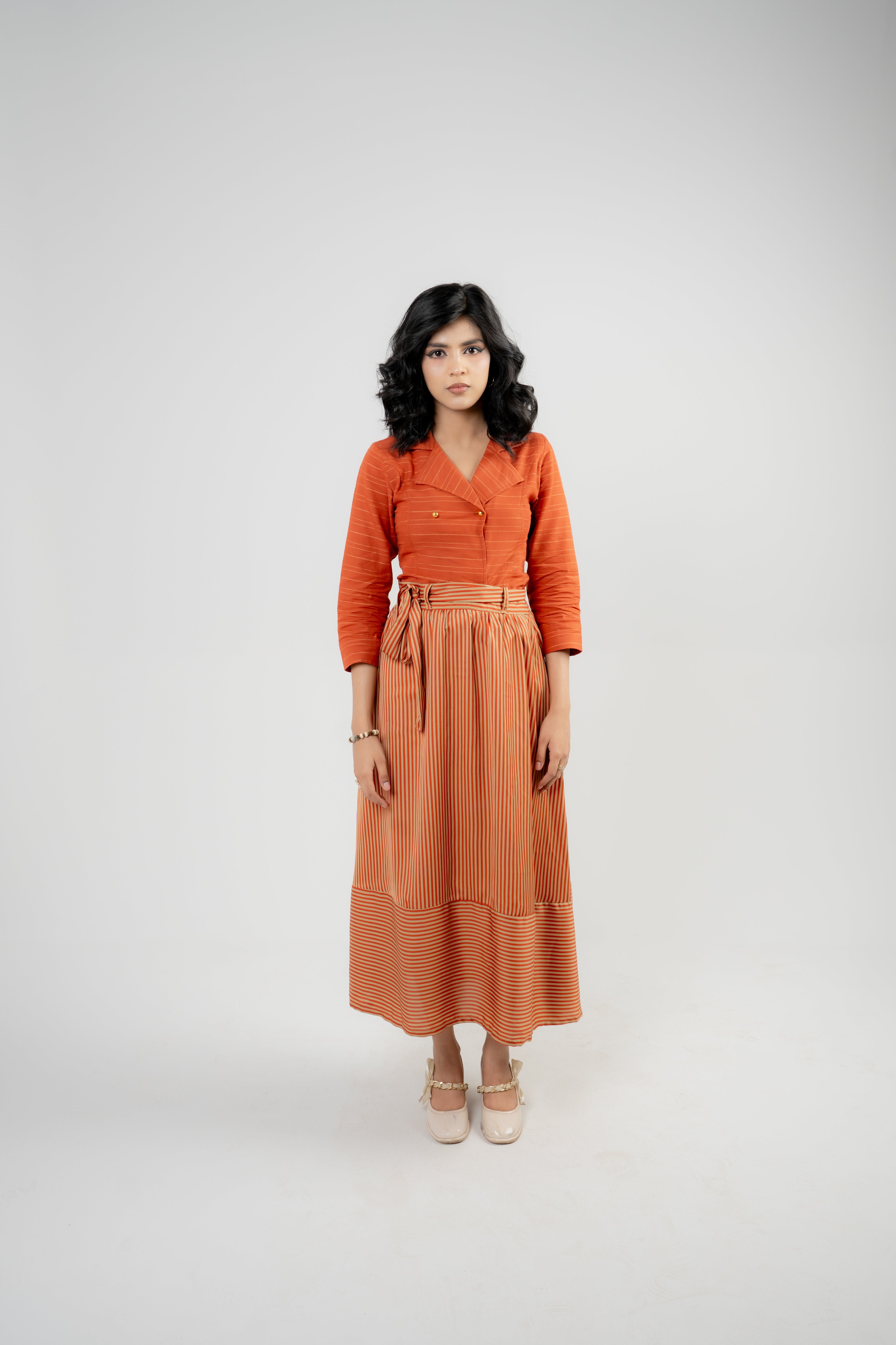 Women's Skirt – Orange Stripe