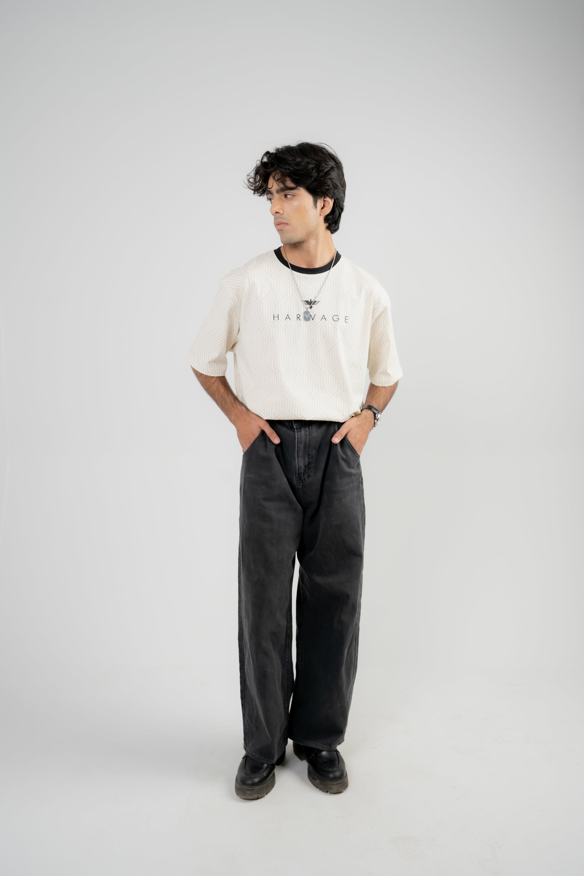 Men's Oversized T-Shirt – Oatmeal