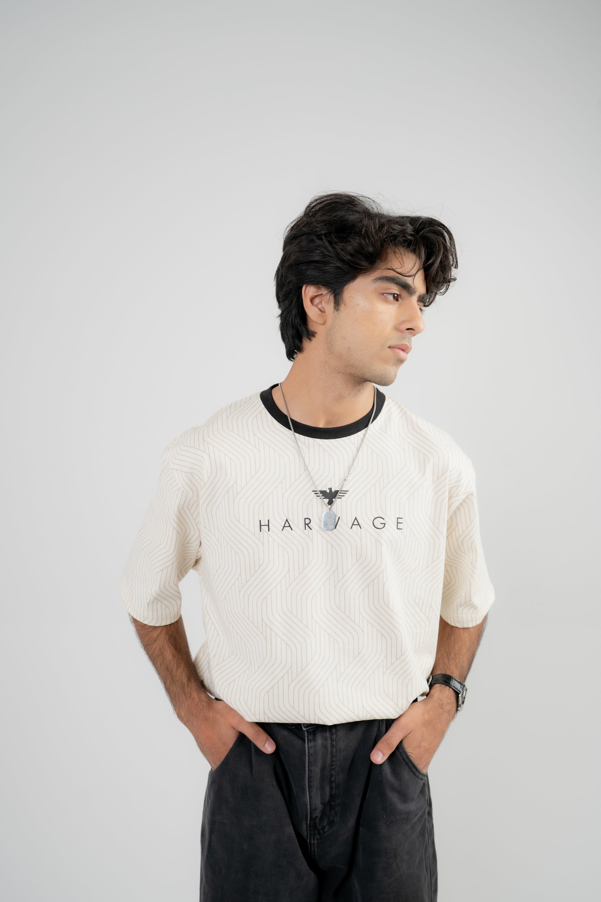 Men's Oversized T-Shirt – Oatmeal