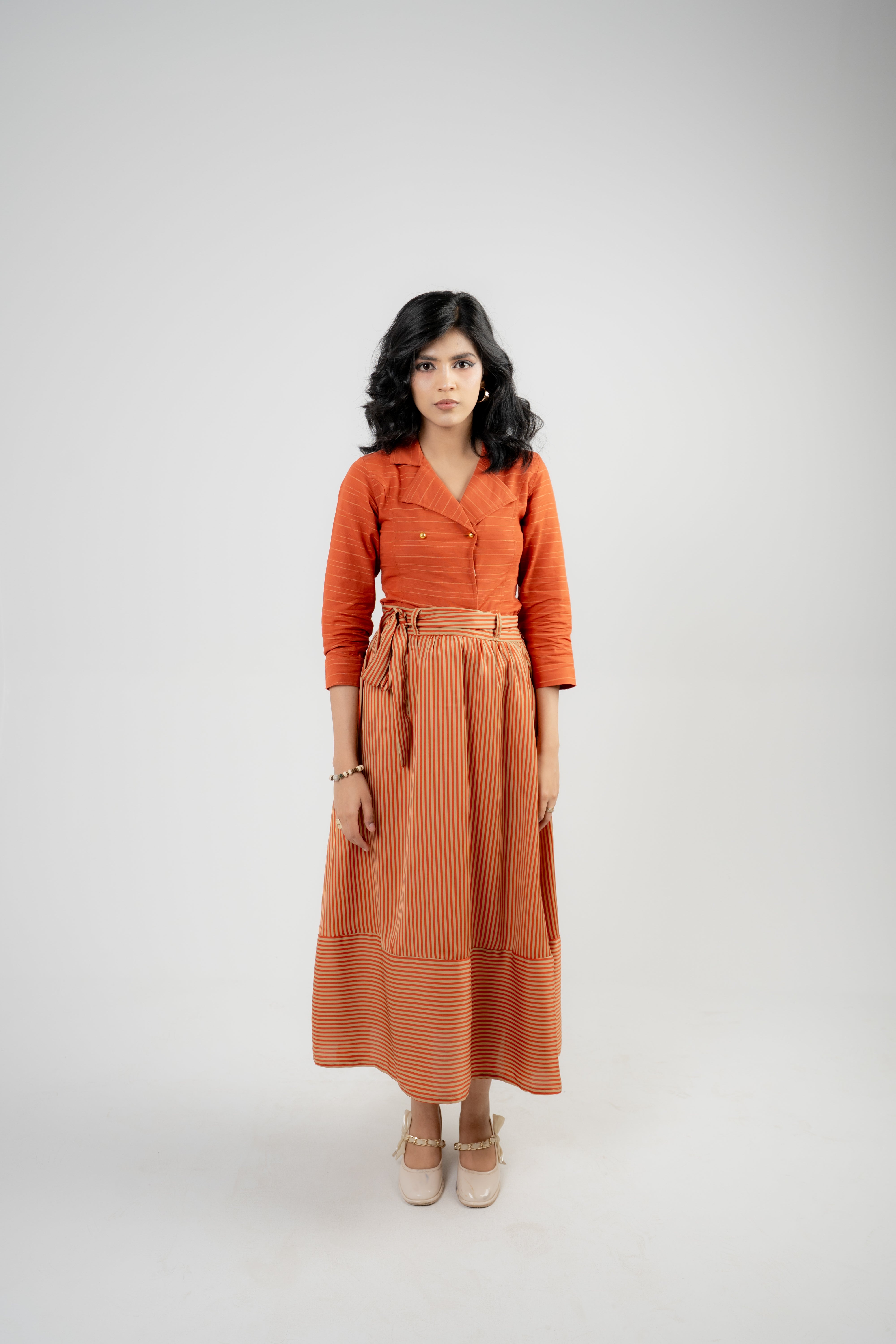 Women's Skirt – Orange Stripe