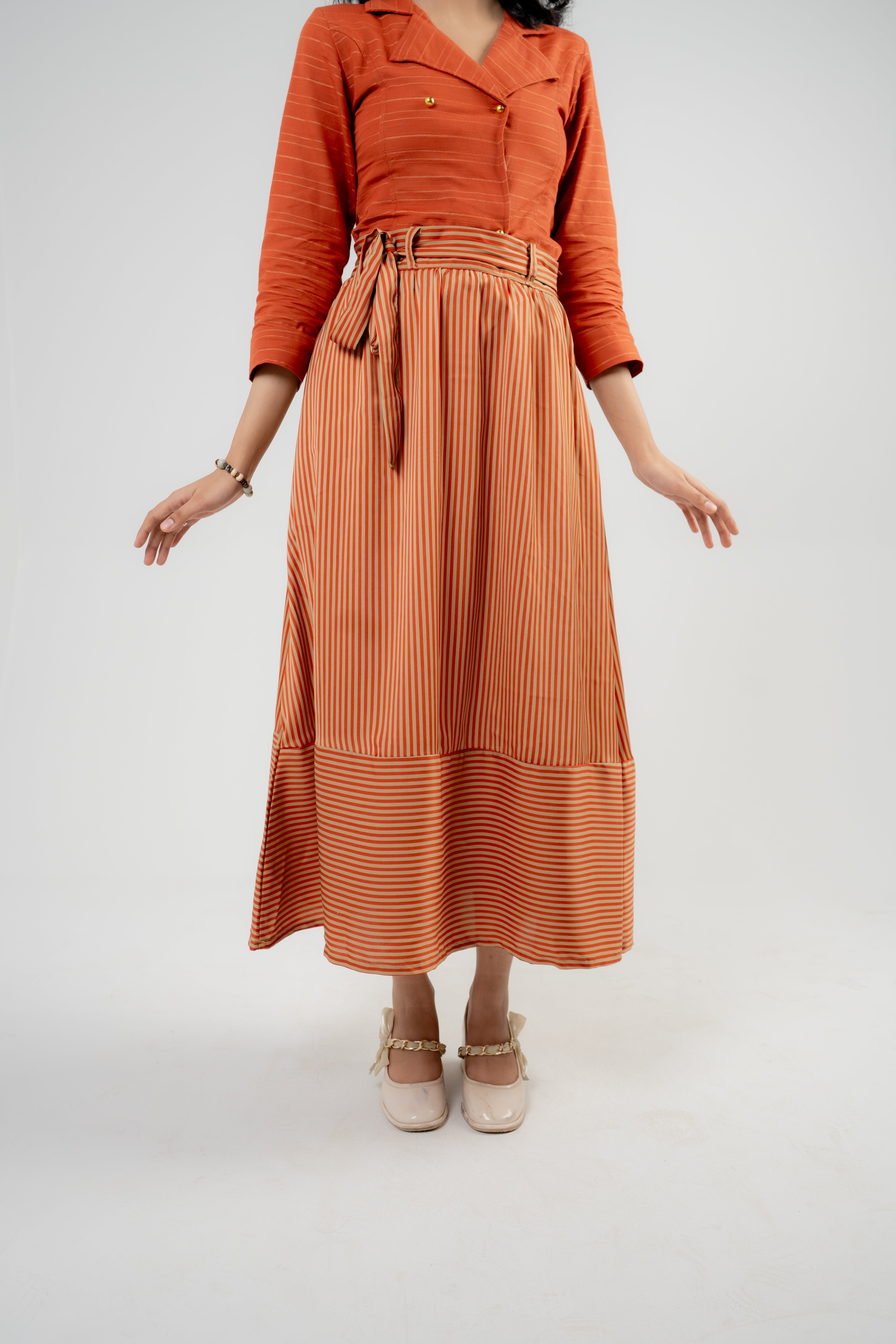 Women's Skirt – Orange Stripe