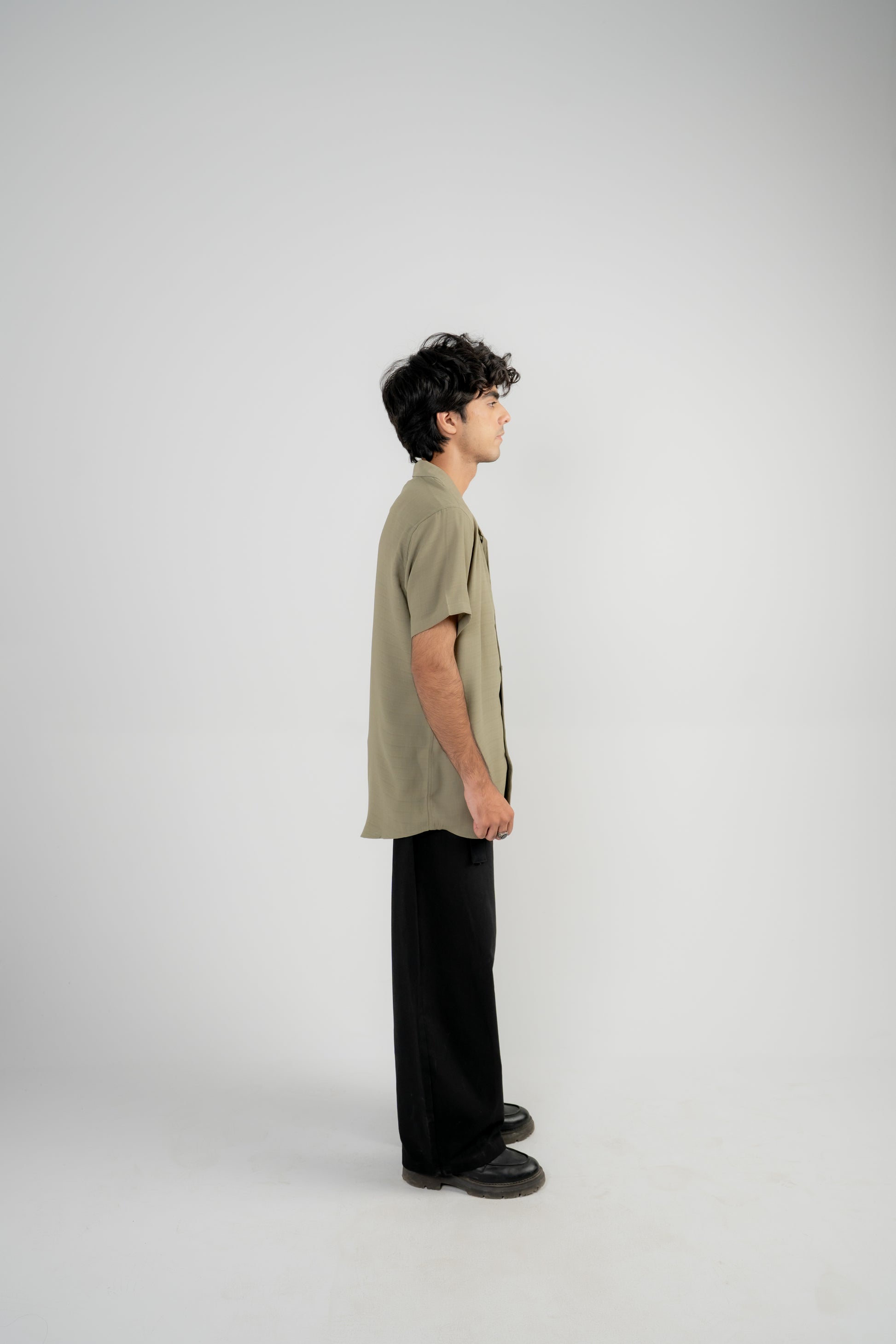 Men Resort Collar Shirt- Olive