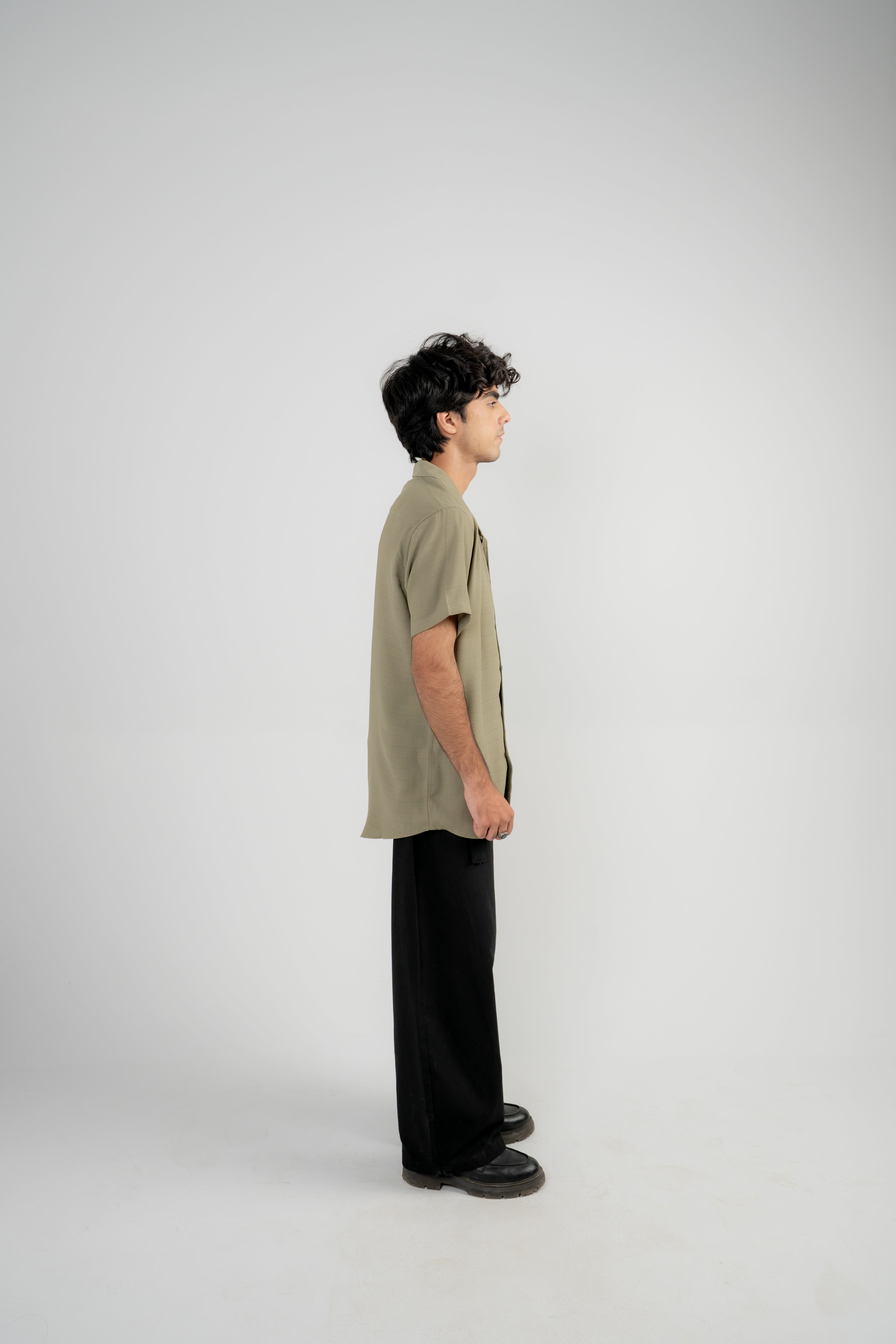 Men Resort Collar Shirt- Olive