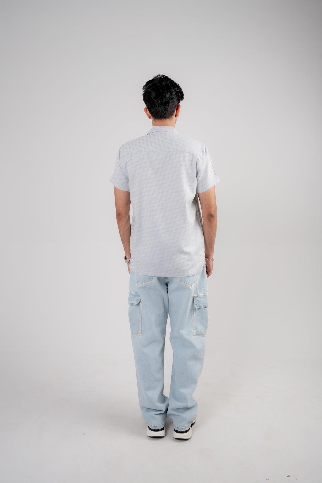 Men's Casual Resort Collar Shirt - Grey