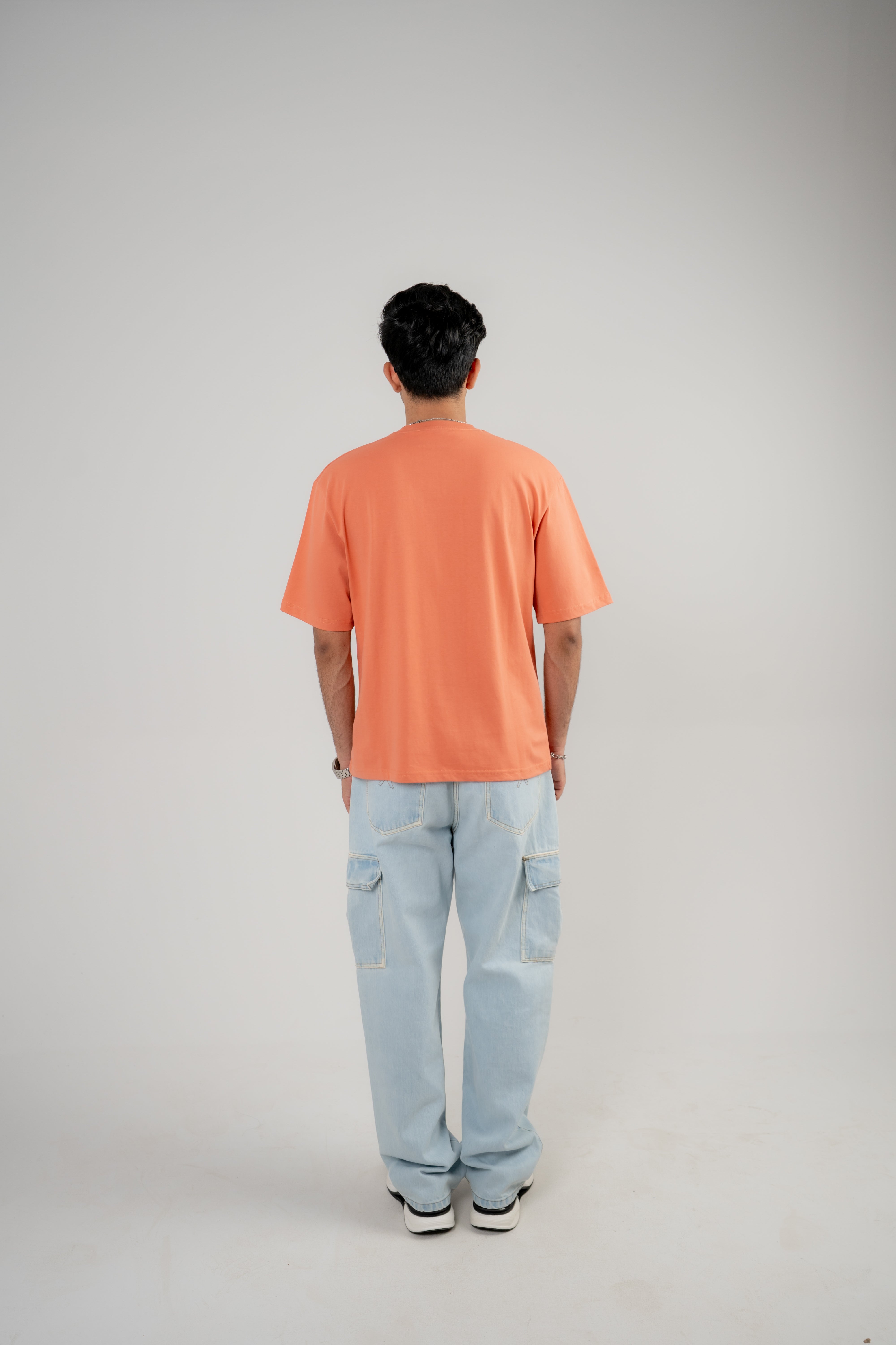 Round Neck Half Sleeves T-Shirt- Crabapple