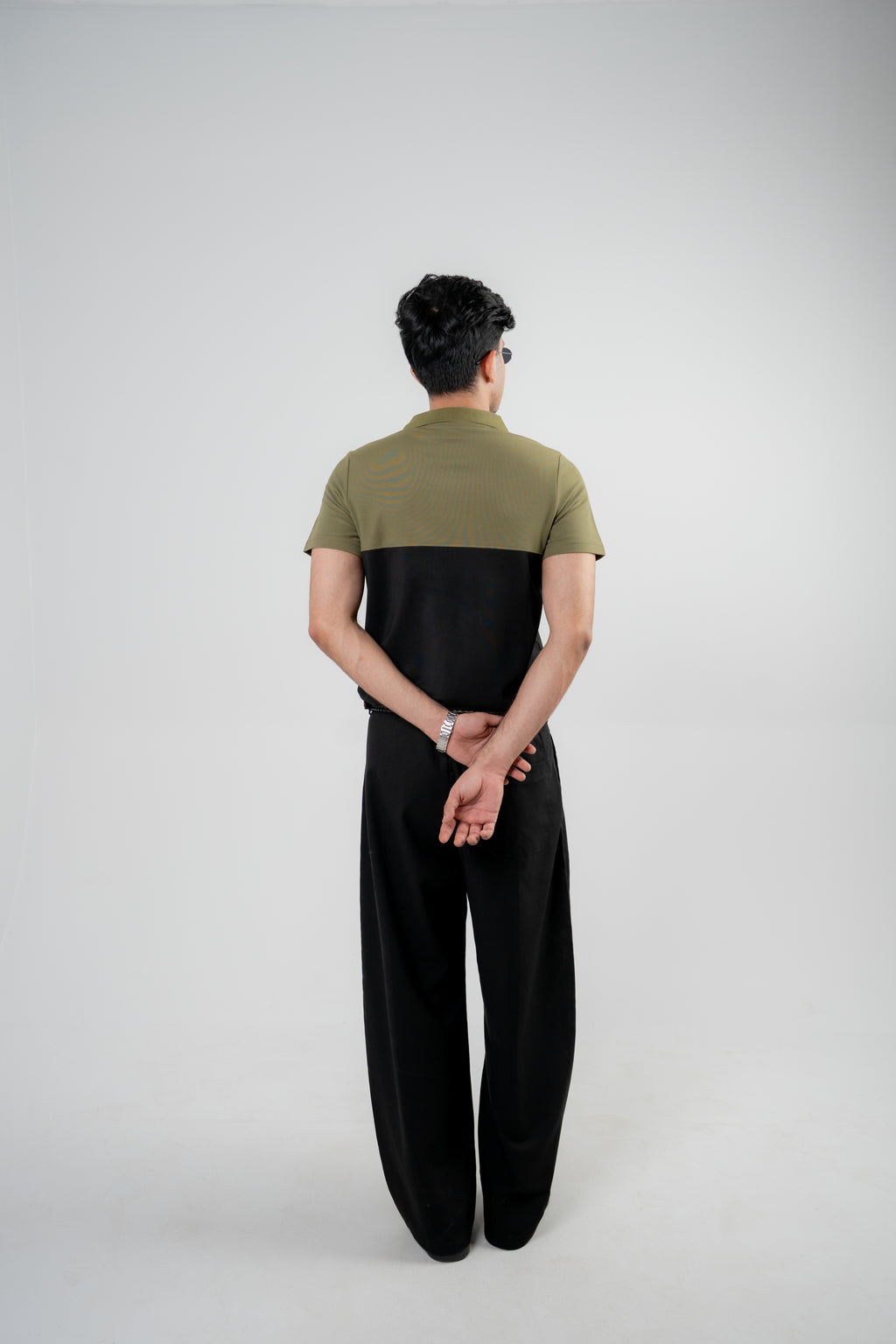 Men Cutline Polo Shirt - Olive/Black