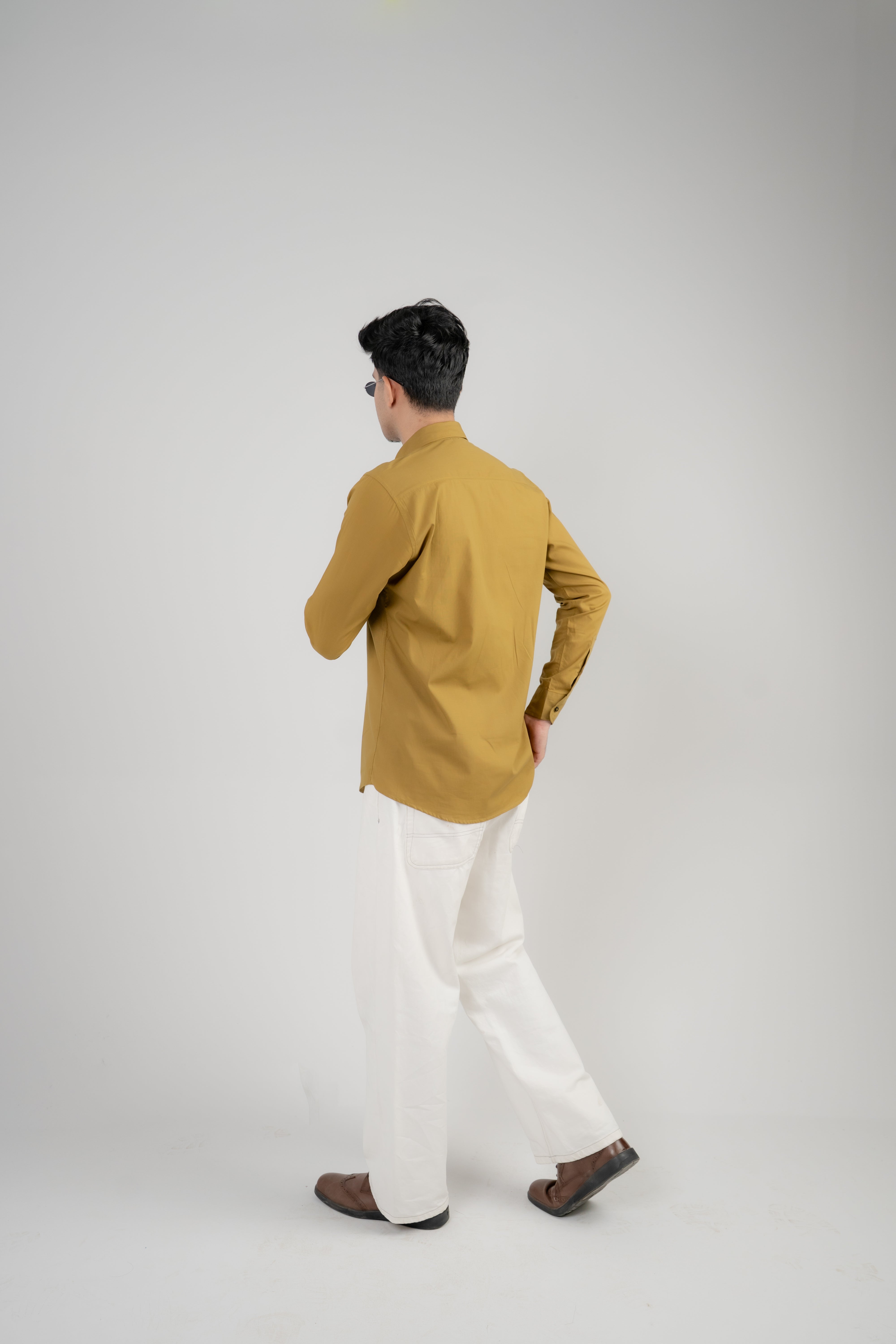 Men's Casual Shirt – Golden Mustard