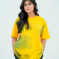 Women Graphic Oversized T-Shirt – Mustard - Harwage