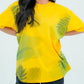 Women Graphic Oversized T-Shirt – Mustard - Harwage