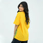 Women Graphic Oversized T-Shirt – Mustard - Harwage