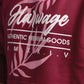 Maroon hoodie with 'Harvage' branding and leaf design on a plain background