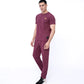 Maroon solid co-ord set front view