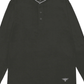 Men Ban Collar Full-Sleeve T-Shirt – Dark Charcoal