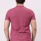 Men Ban Neck Polo Shirt - Hawthorn Rose