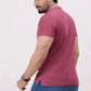 Men Ban Neck Polo Shirt - Hawthorn Rose