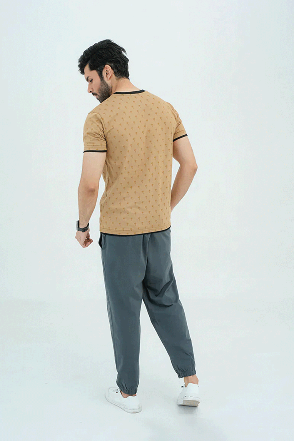 Men Basic Loose Fit Trouser - Grey
