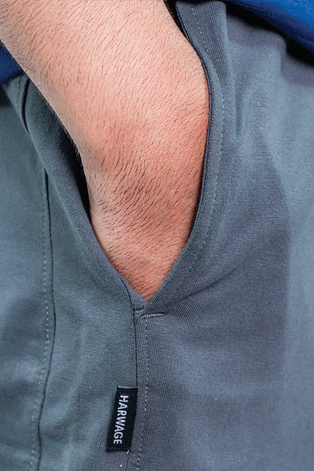 Men Basic Trousers with Contrast Trims - Ebony