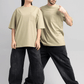 Men Boxy Fit Cotton T-Shirt - Grey Green