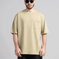 Men Boxy Fit Cotton T-Shirt - Grey Green
