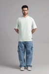 Men Boxy Fit Cotton T-Shirt - Hint of Mint