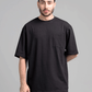 Men Boxy Fit Cotton T-Shirt - Jet Black