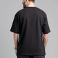 Men Boxy Fit Cotton T-Shirt - Jet Black