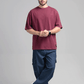 Men Boxy Fit Cotton T-Shirt - Maroon