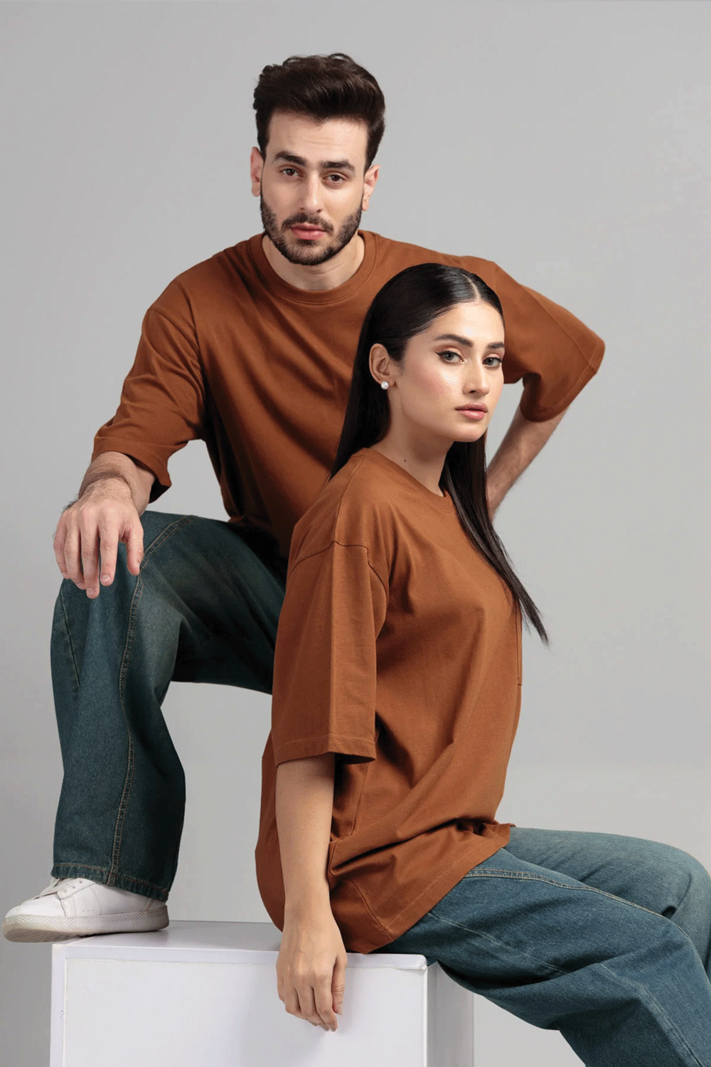 Men Boxy Fit Cotton T-Shirt - Monk Robe