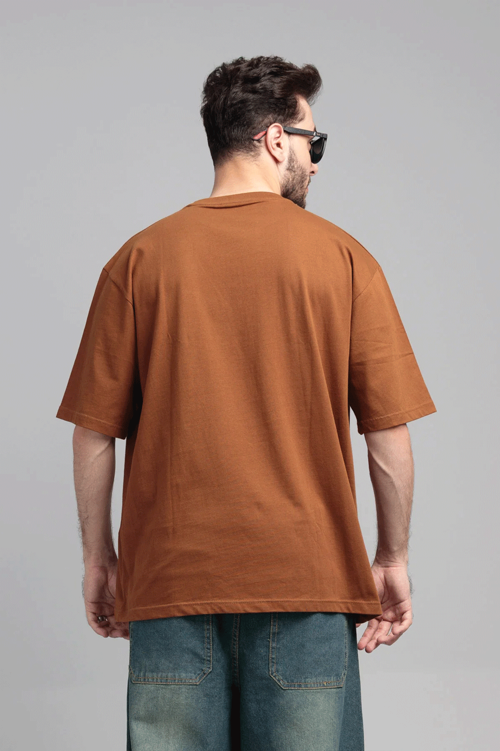 Men Boxy Fit Cotton T-Shirt - Monk Robe
