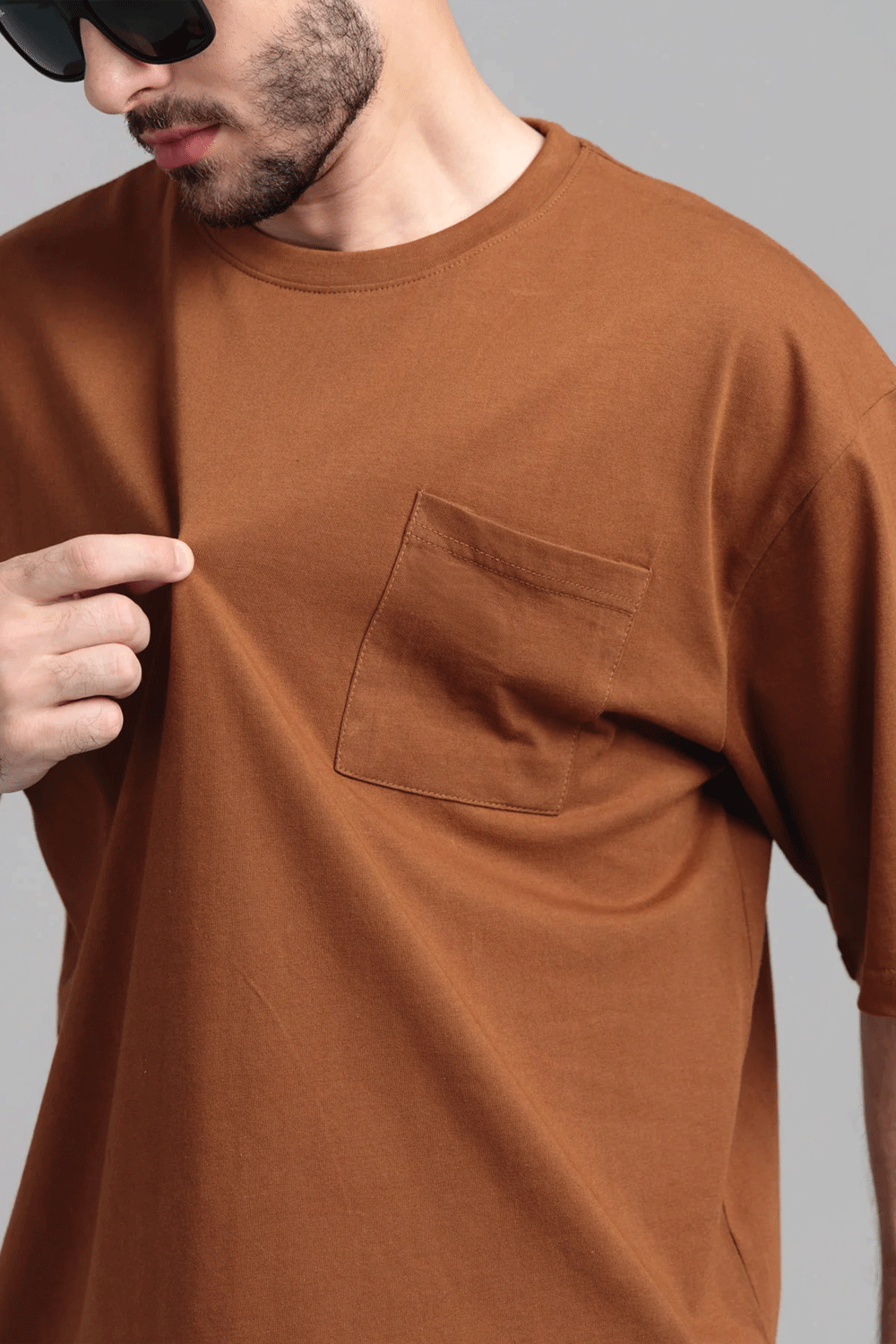 Men Boxy Fit Cotton T-Shirt - Monk Robe