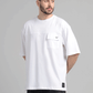 Men Boxy Fit Cotton T-Shirt - White