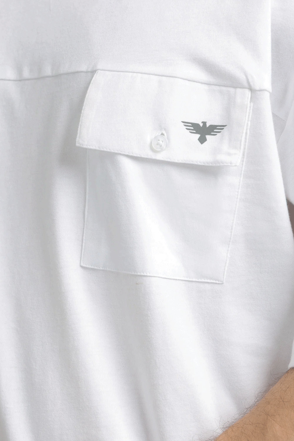 Men Boxy Fit Cotton T-Shirt - White