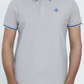 Men Contrast Tipping Polo Shirt - Grey