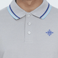 Men Contrast Tipping Polo Shirt - Grey