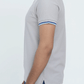 Men Contrast Tipping Polo Shirt - Grey