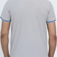 Men Contrast Tipping Polo Shirt - Grey