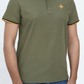 Men Contrast Tipping Polo Shirt - Olive Branch