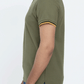 Men Contrast Tipping Polo Shirt - Olive Branch