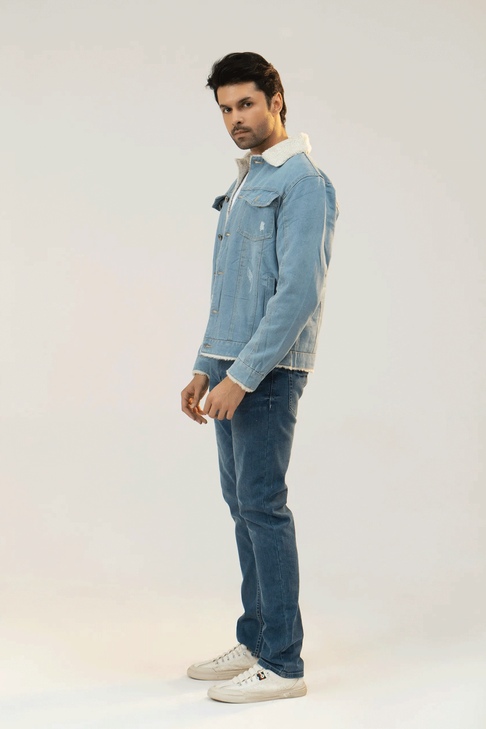 Men Denim Jacket - Blue