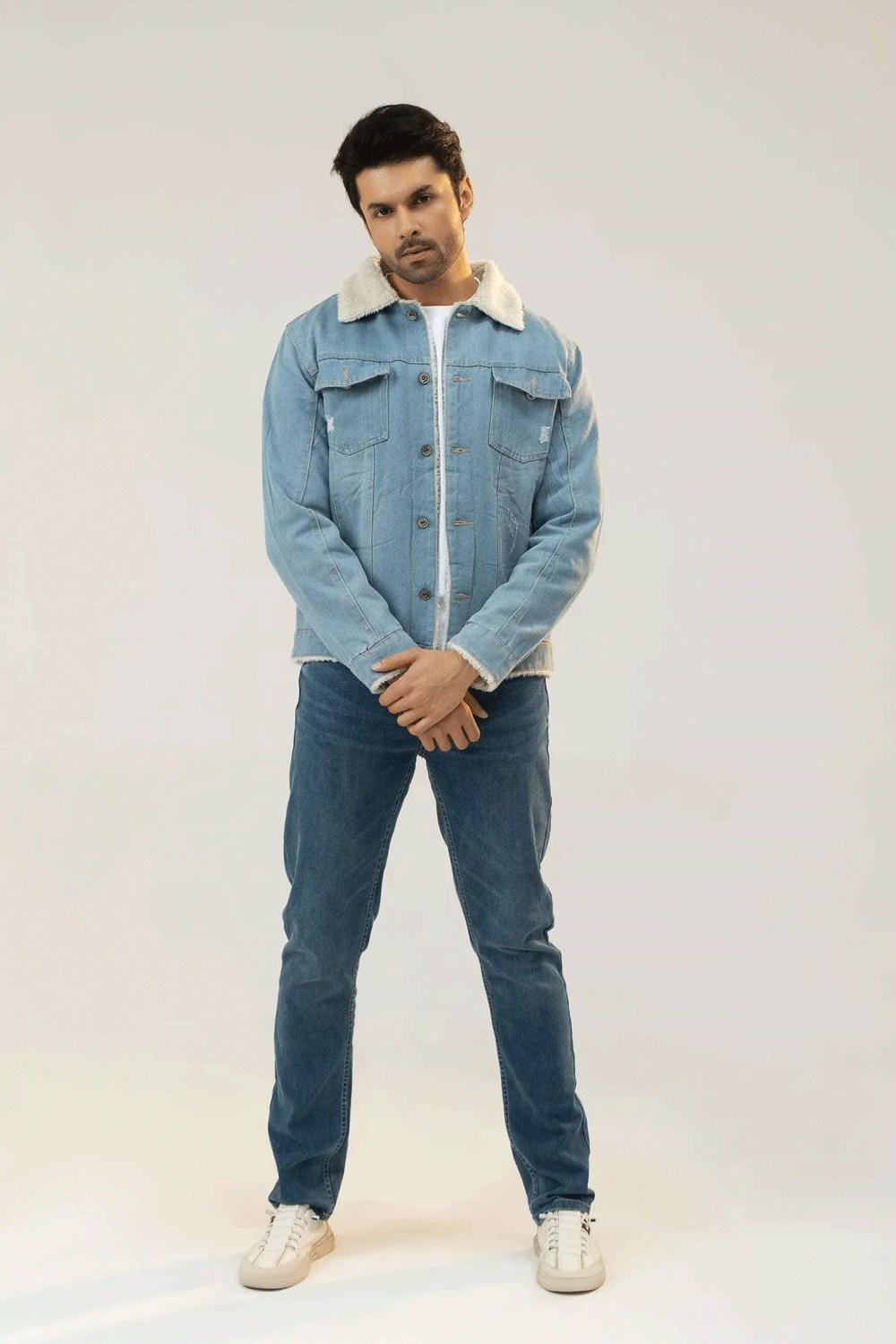 Men Denim Jacket - Blue