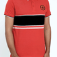 Men Dyed Yarn Polo Shirt - Red/Black