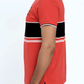Men Dyed Yarn Polo Shirt - Red/Black