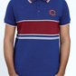 Men Dyed Yarn Polo Shirt - Sodalite Blue