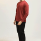 Men Full Sleeve Regular Fit Shirt - Merlot