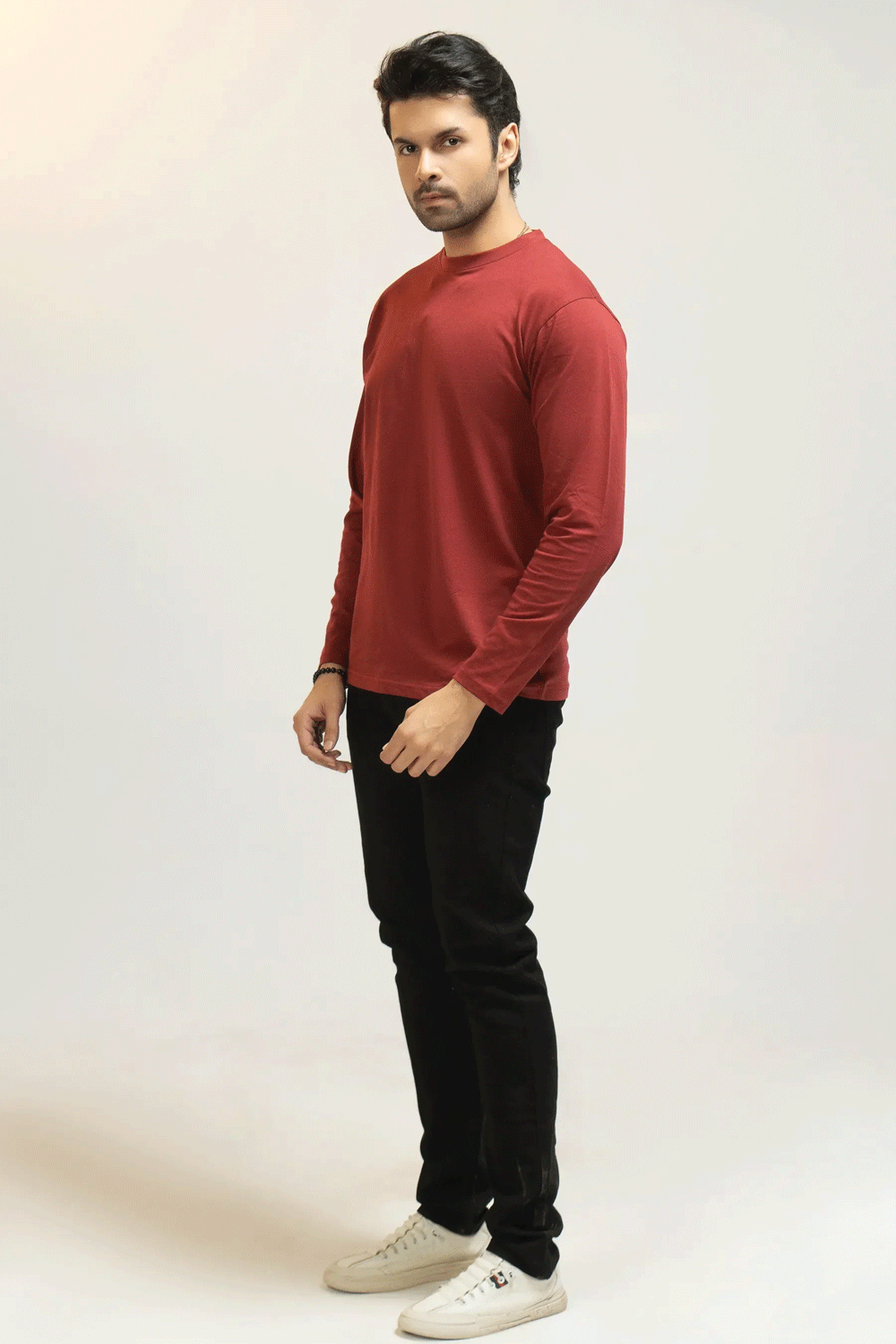 Men Full Sleeve Regular Fit Shirt - Merlot