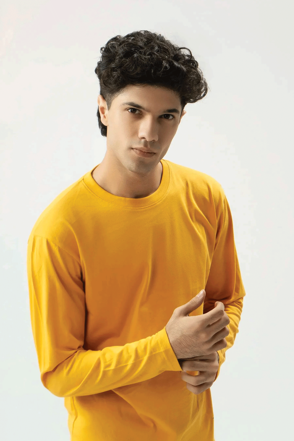 yellow dri fit long sleeve shirt