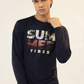 Men Full Sleeve T-Shirt - Navy Blue