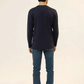 Men Full Sleeve T-Shirt - Navy Blue